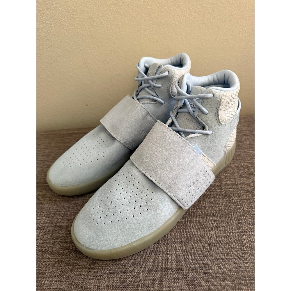 NWOT Men’s Adidas Light Blue Tubular Invader Strap Sneakers Size 10 *Read*